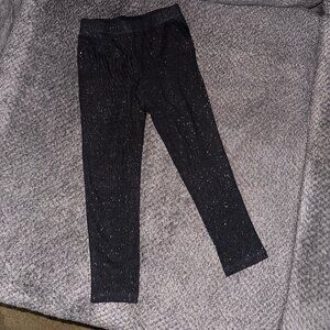 NWOT Vintage Black Sparkly Faded Glory Leggings XS (4-5) Girls